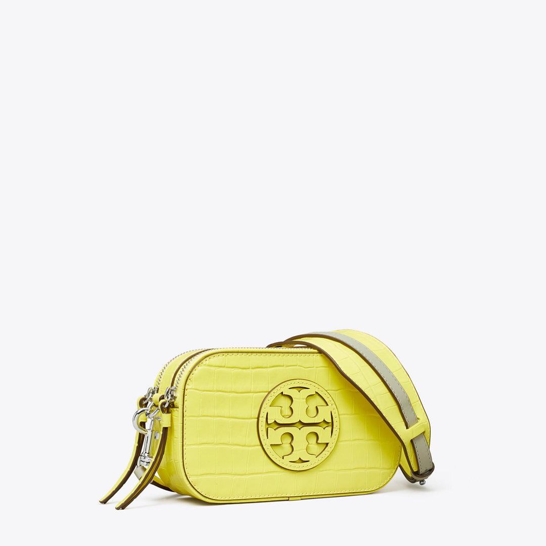 Tory Burch Mini Miller Croc-Embossed Crossbody Bag