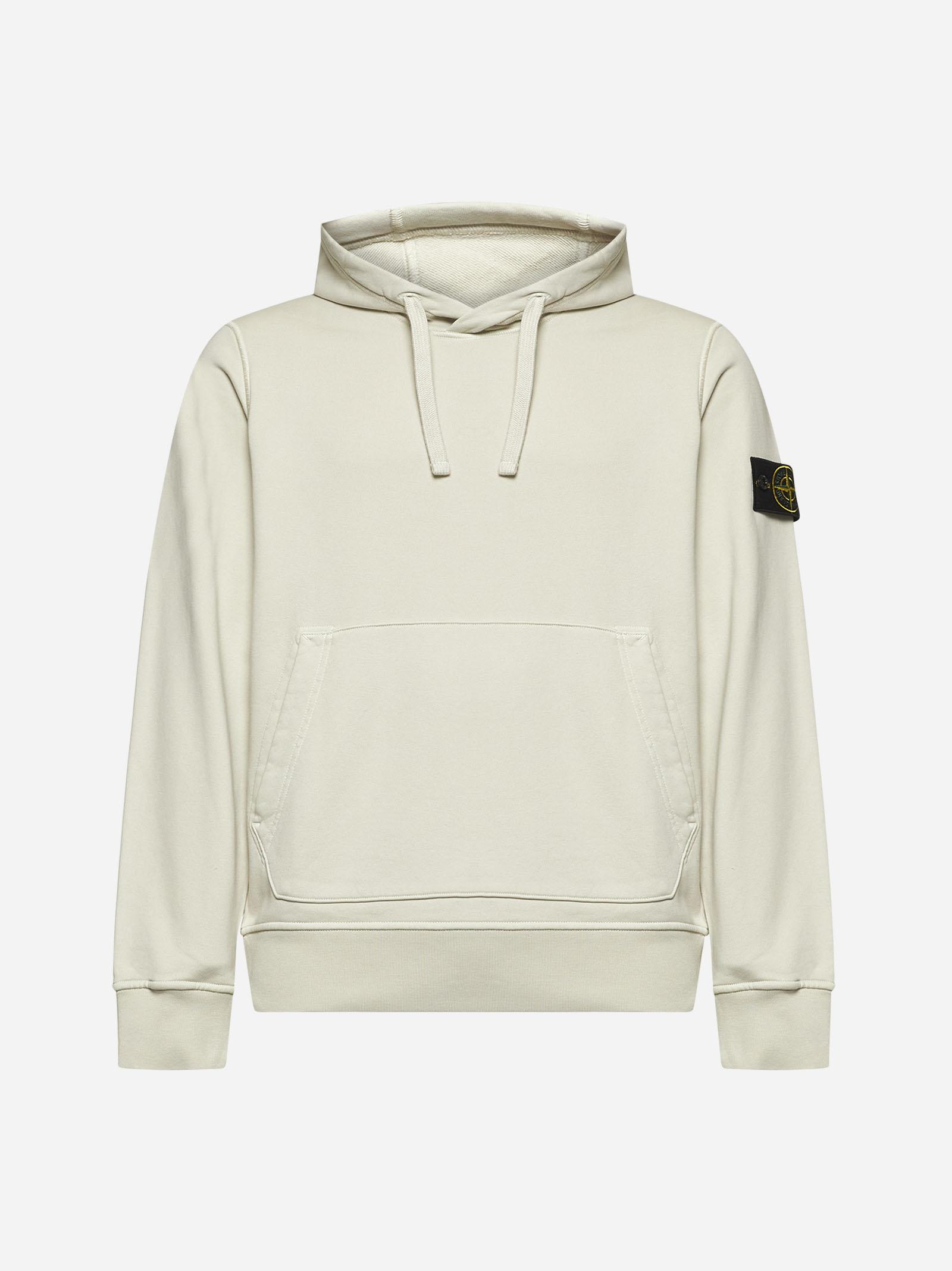 Stone Island Beige Cotton Hoodie