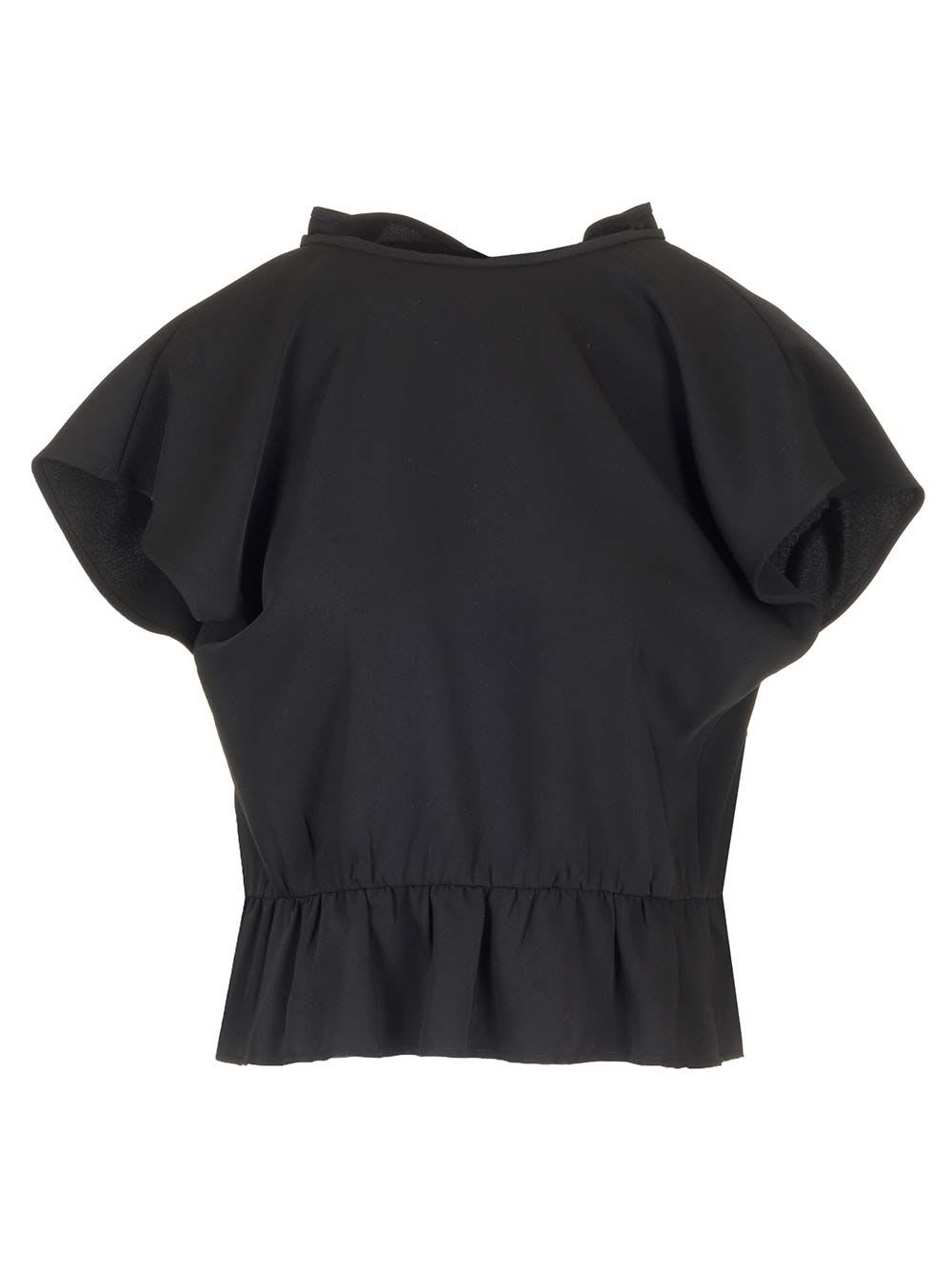MM6 Maison Margiela Cropped Top With Cap Sleeves