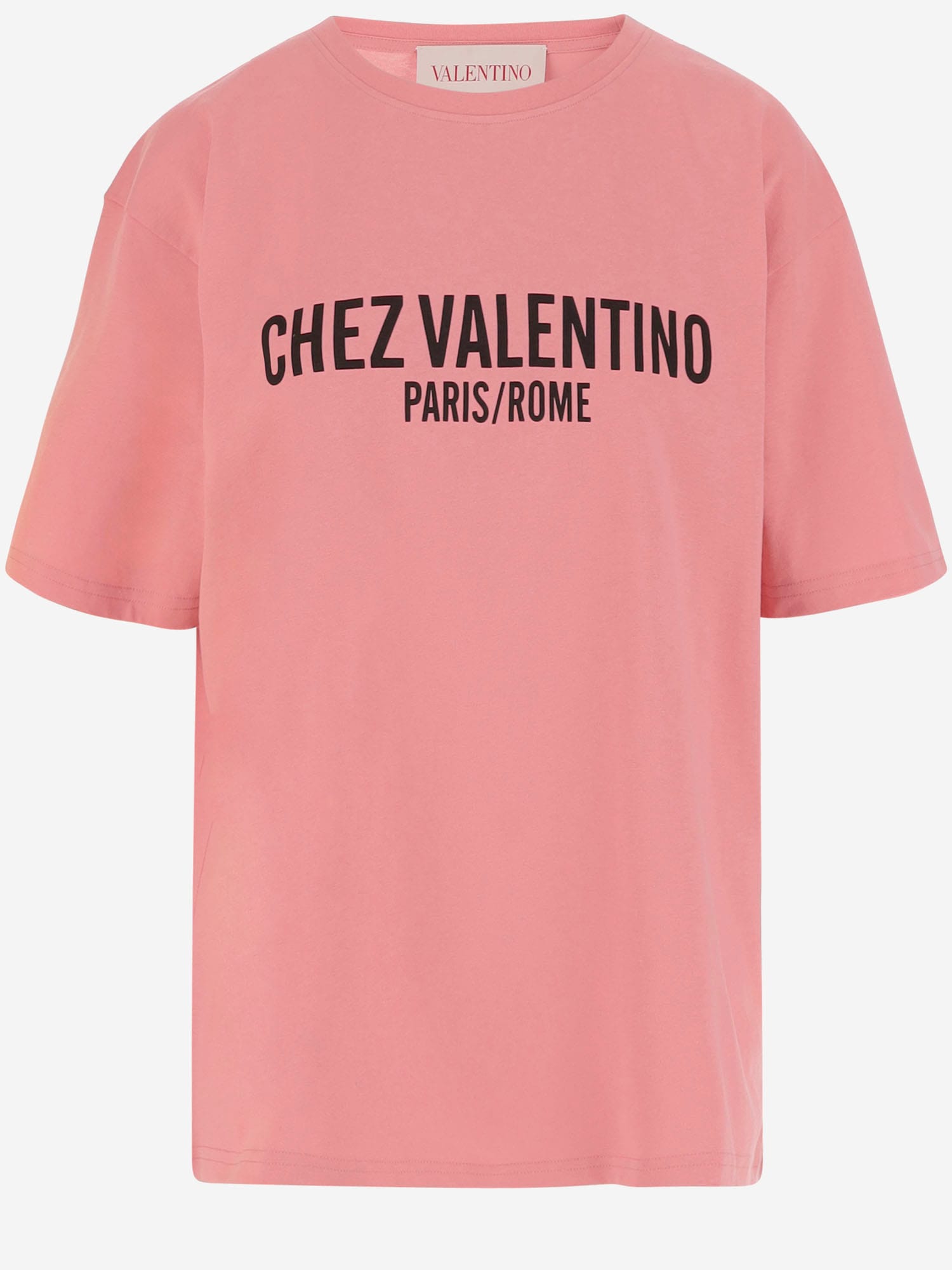 Chez Valentino Print Cotton Jersey T-shirt