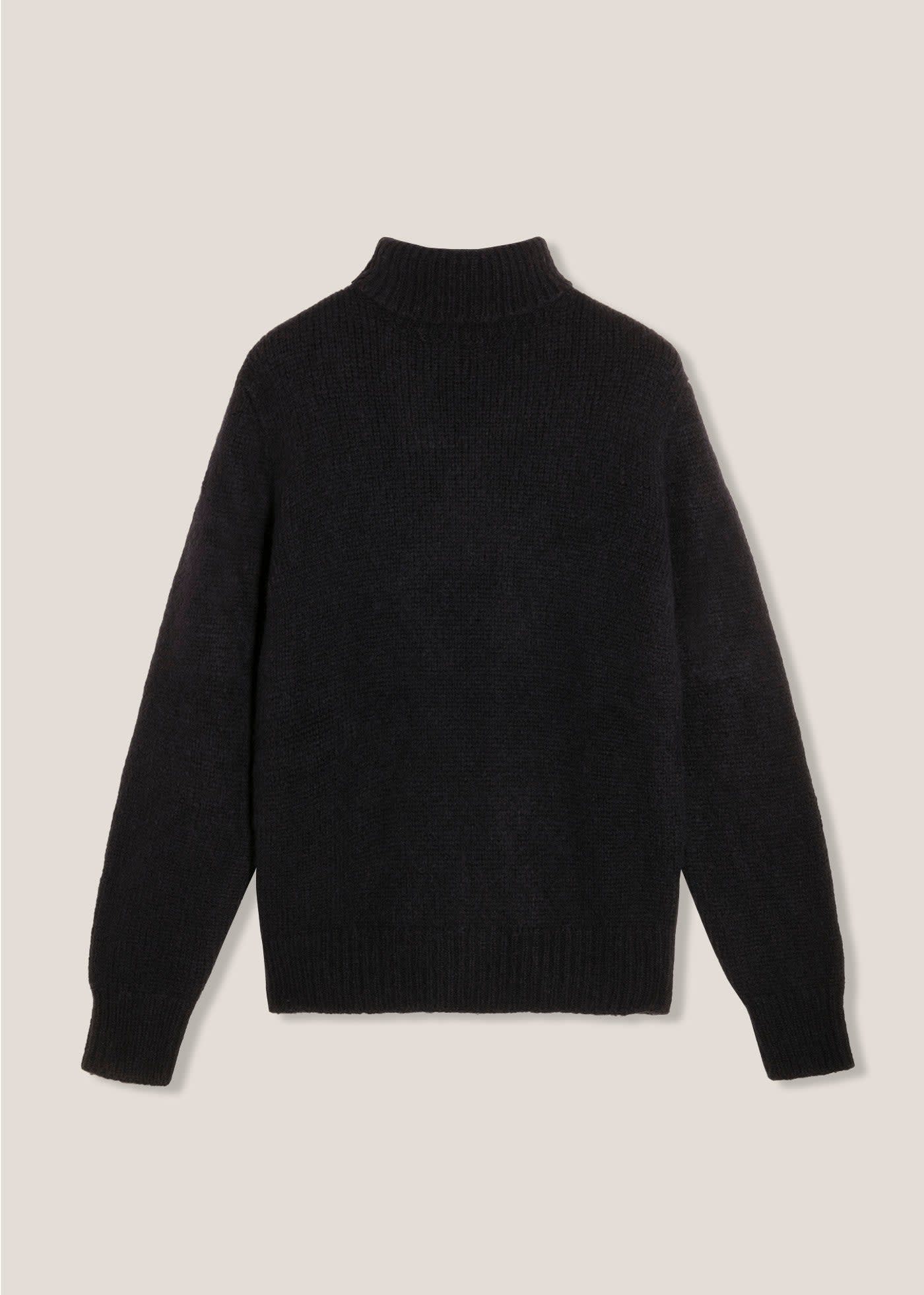 doppiaa Aamintore Navy Blue Wool Turtleneck