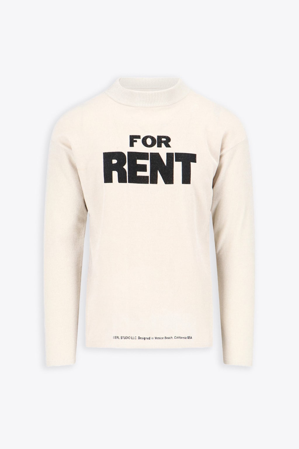 ERL Unisex For Rent Sweater Knit Off White Knitted T-shirt With Long Sleeves - Unisex For Rent Sweater Knit
