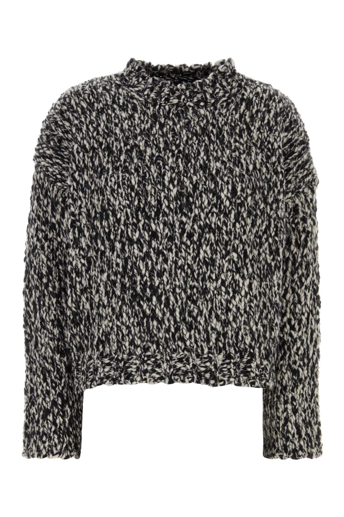 Weekend Max Mara Two-tone Wool Blend Crine Sweater