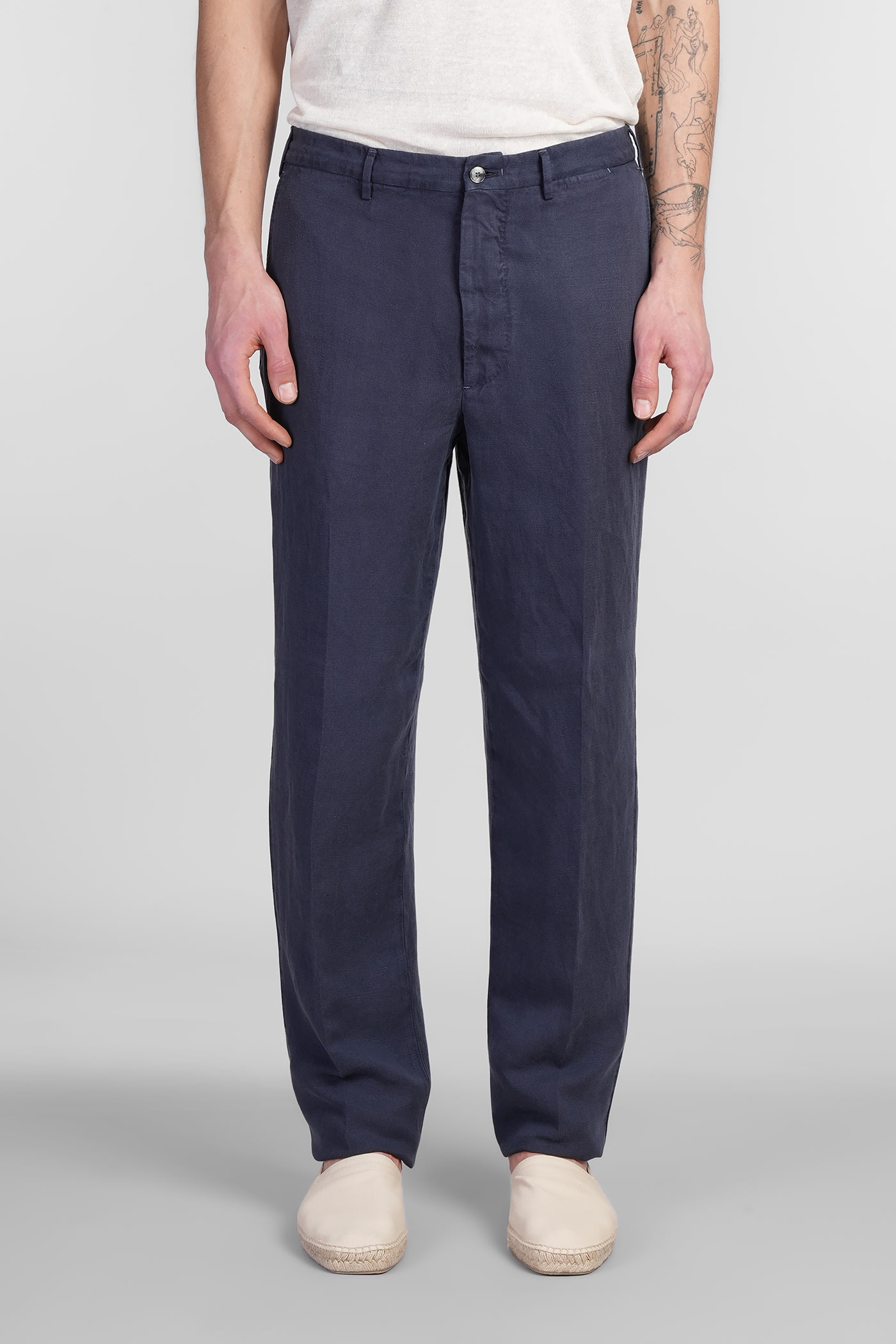 Santaniello Flip Ffevo Pants In Blue Cly
