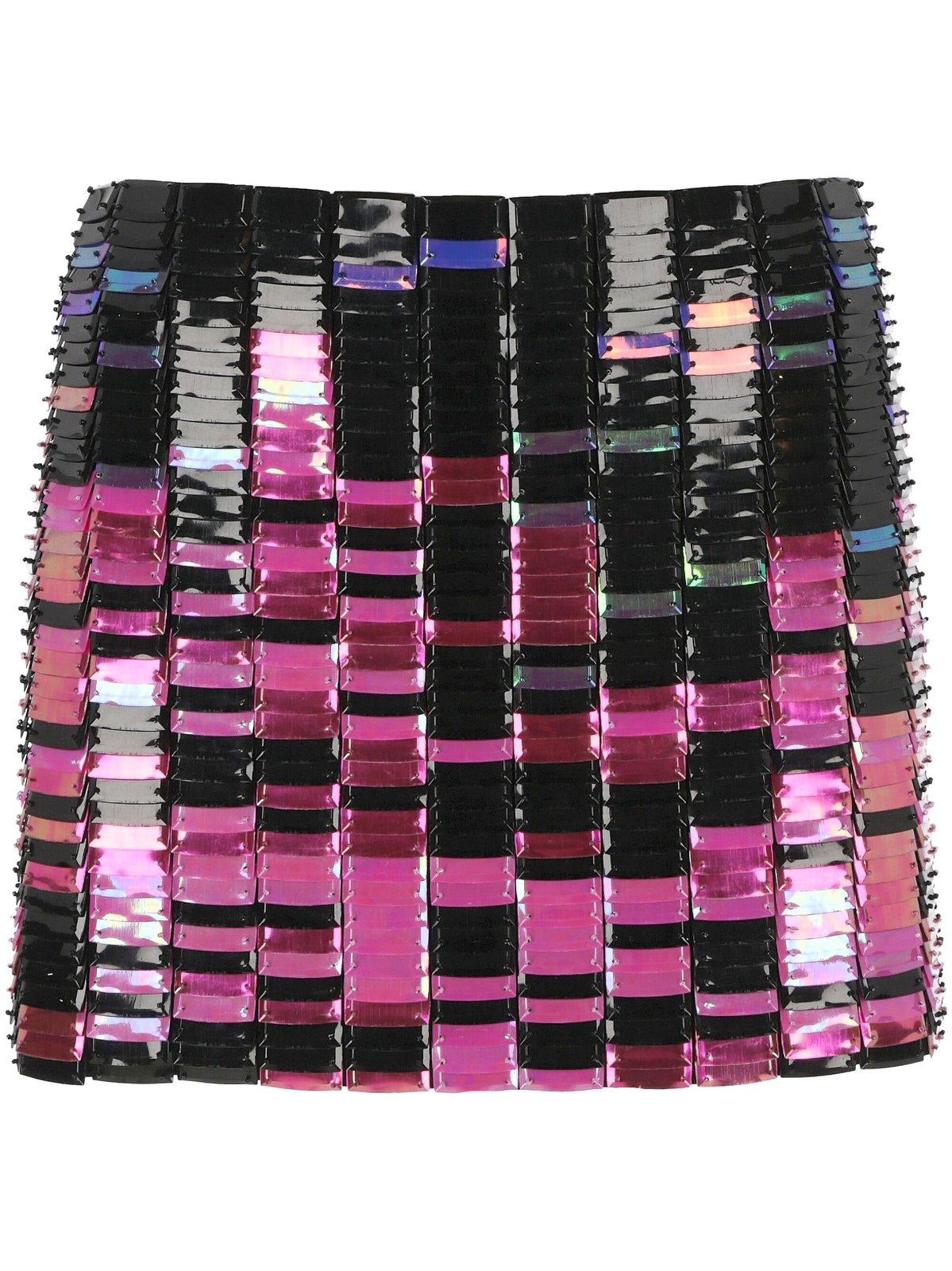 The Attico Sequin Embellished Mini Skirt