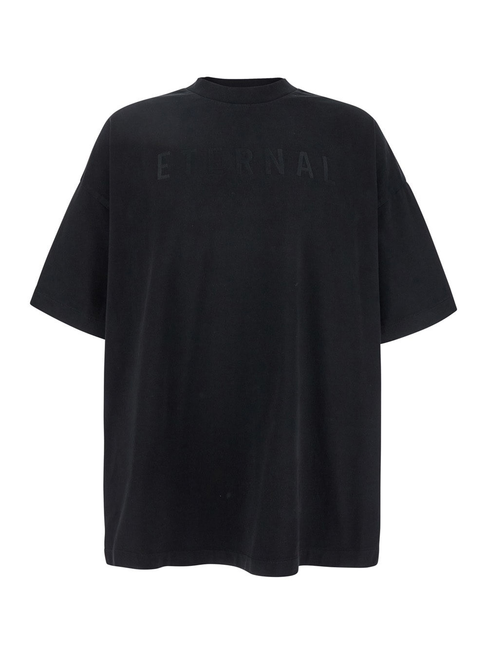 Fear of God eternal Black Crewneck T-shirt With Tonal Embroidery On The Front And Logo Patch On The Rear In Cotton Man
