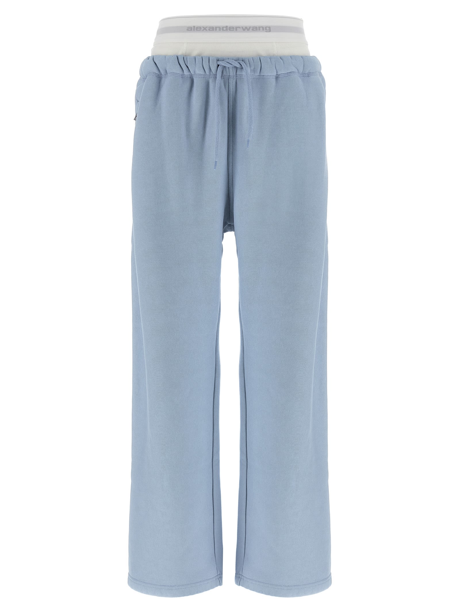 T by Alexander Wang wide Leg W/ Logo Elastic Exposed Brief Joggers
