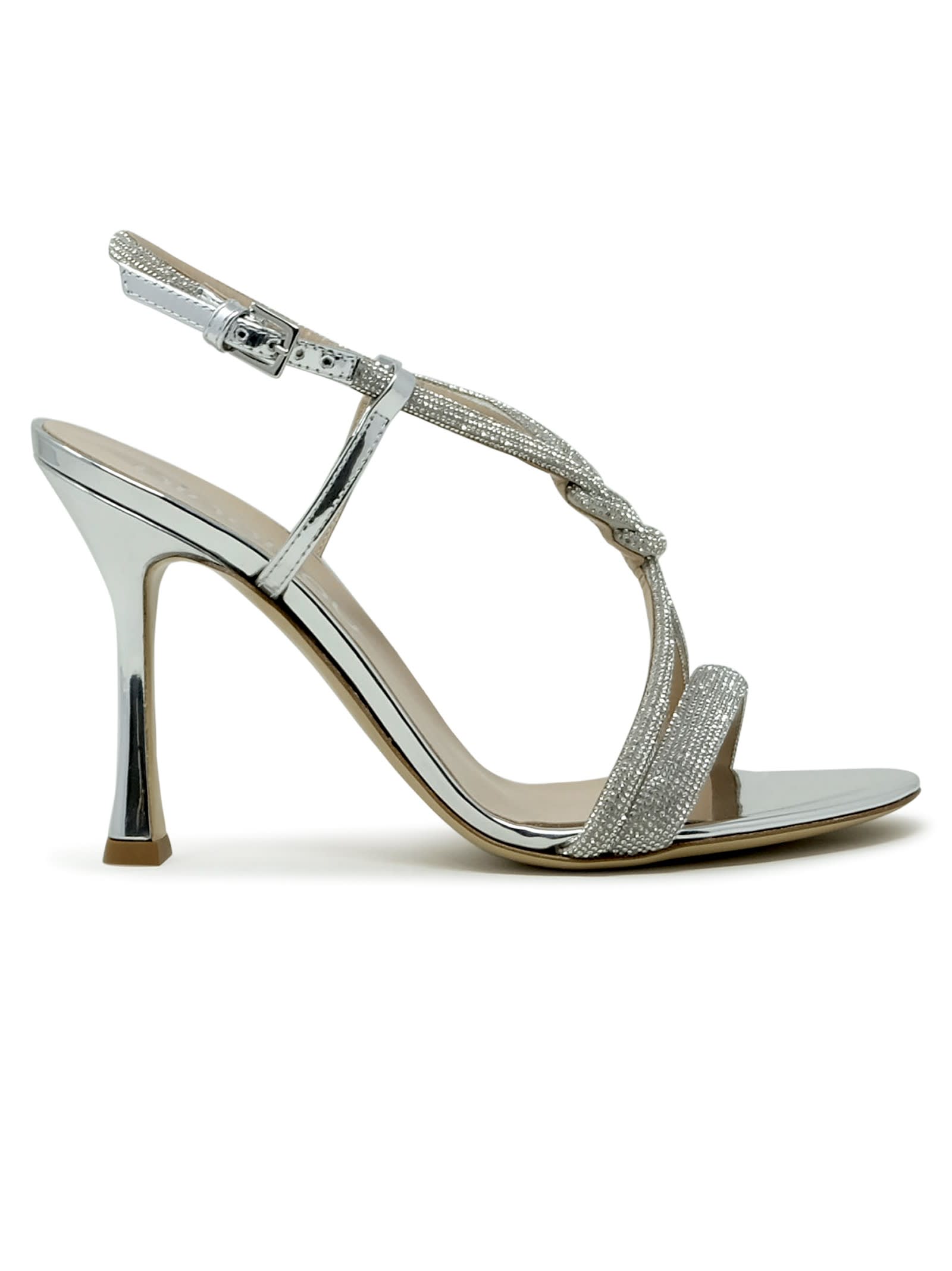 Ninalilou Leather Sandals With Swarovski