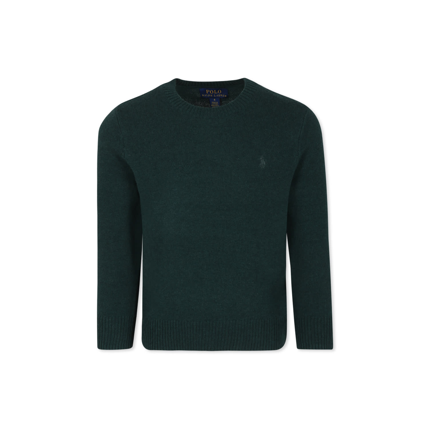 Ralph Lauren Maglione Verde Per Bambino Con Cavallino