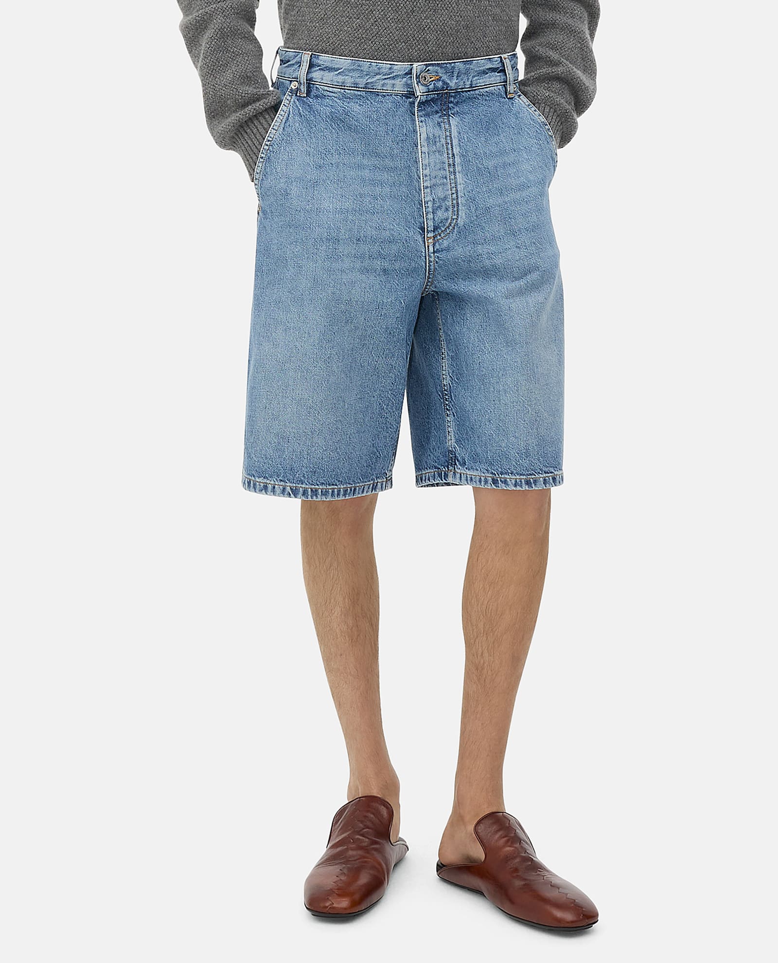 Bottega Veneta Bermuda Cargo Denim