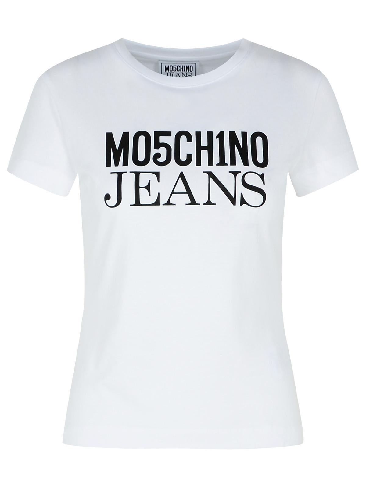 M05CH1N0 Jeans White Cotton T-shirt