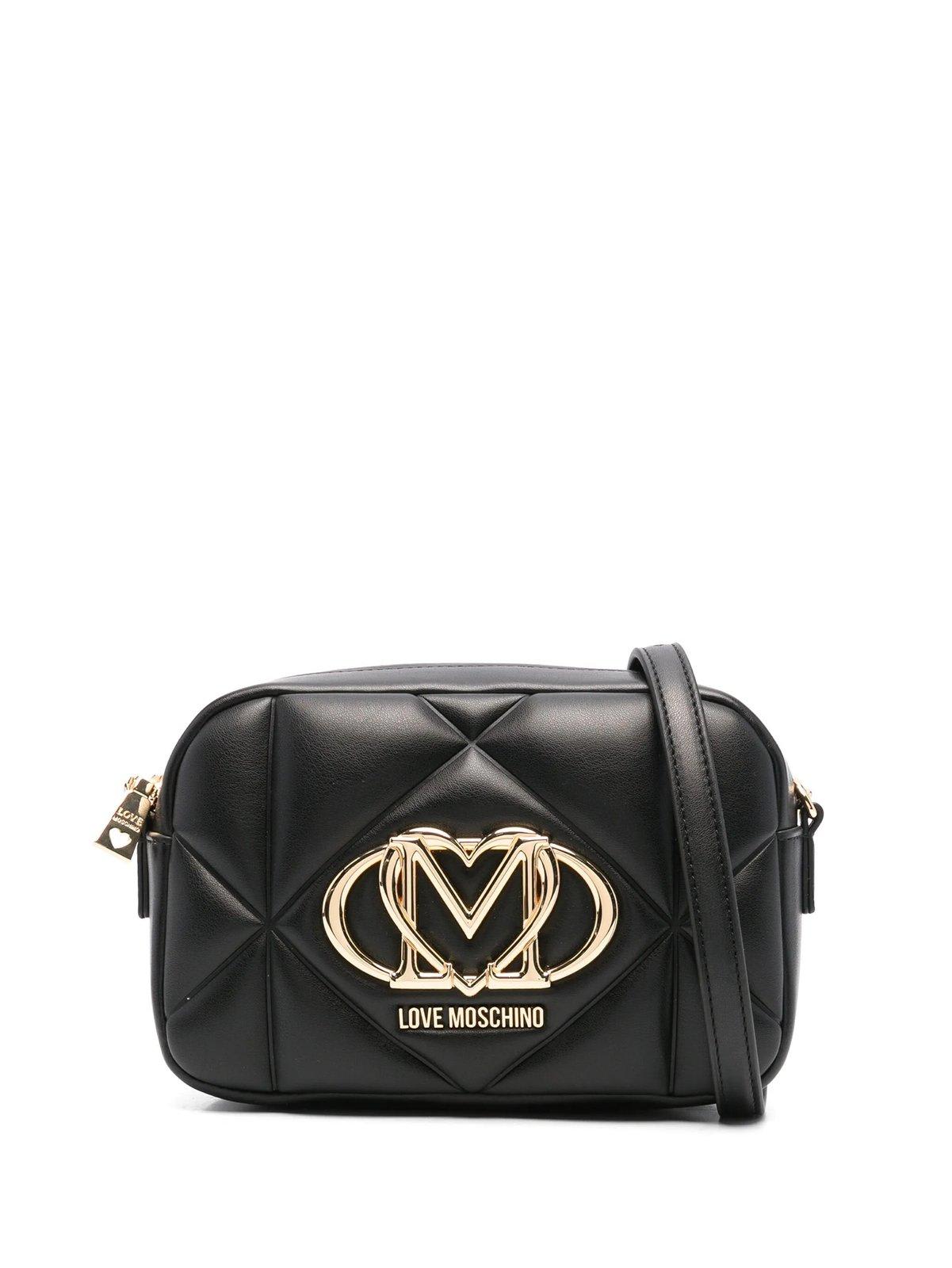 Love Moschino Quilted Logo Clutch