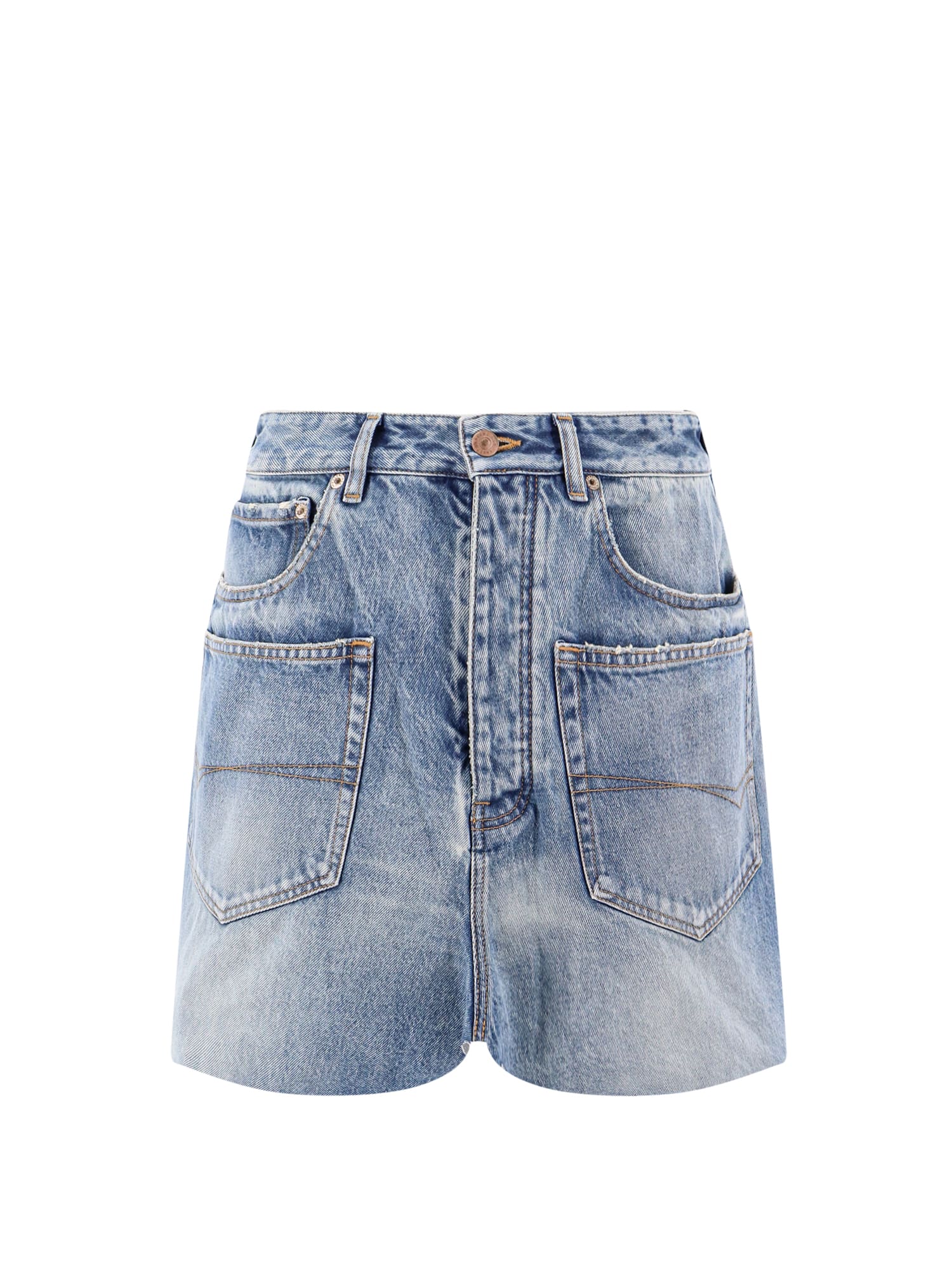 Balenciaga Mini-skirt With Patch Pockets And Raw Edge