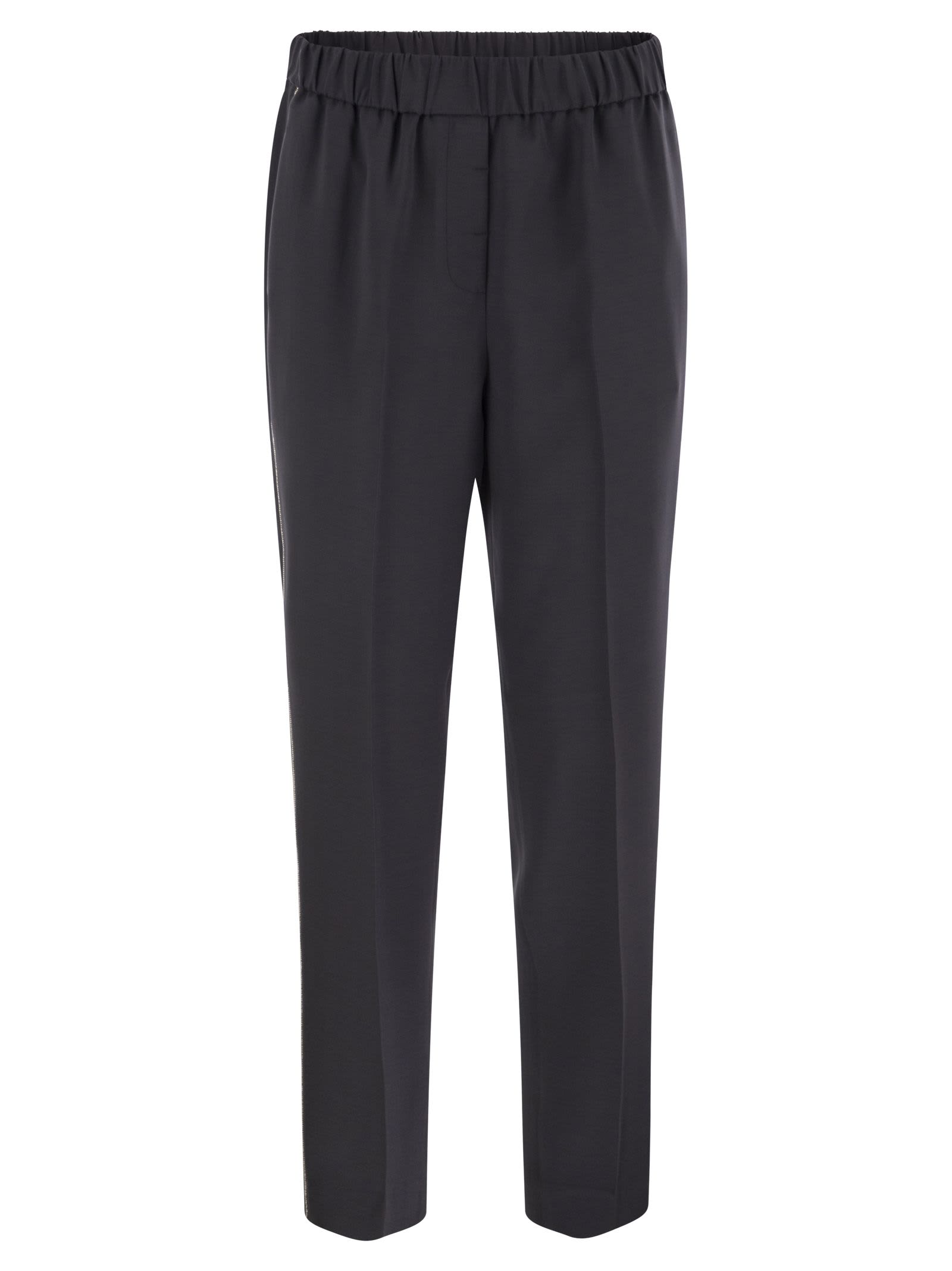Peserico Soft Pants Made Of Stretch Viscose Technical Canvas