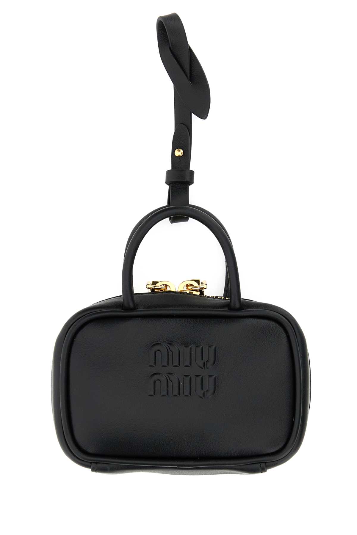 Miu Miu 黑色皮革 Beau 钥匙扣 Necessaire