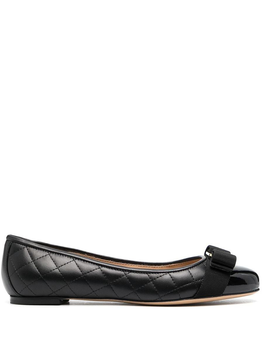 Salvatore Ferragamo Vara Quilted Leather Ballet Flats