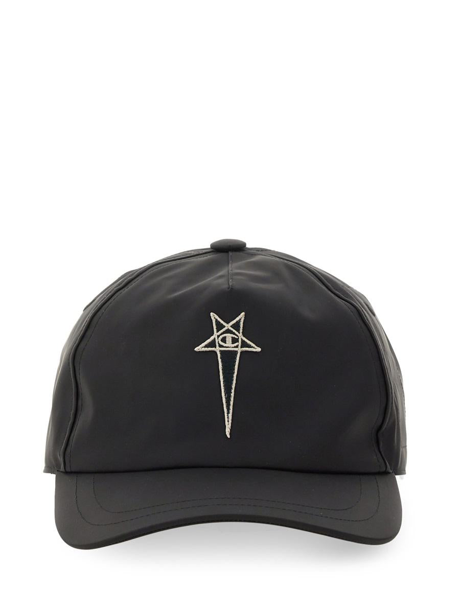 Rick Owens X Champion Baseball Cap With Embroidery