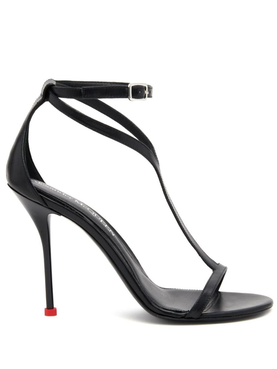 Alexander McQueen Leather Heel Sandals