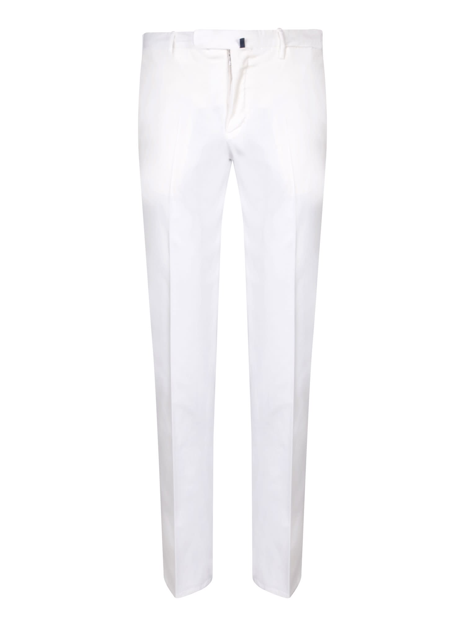 Incotex Slim Fit White Trousers