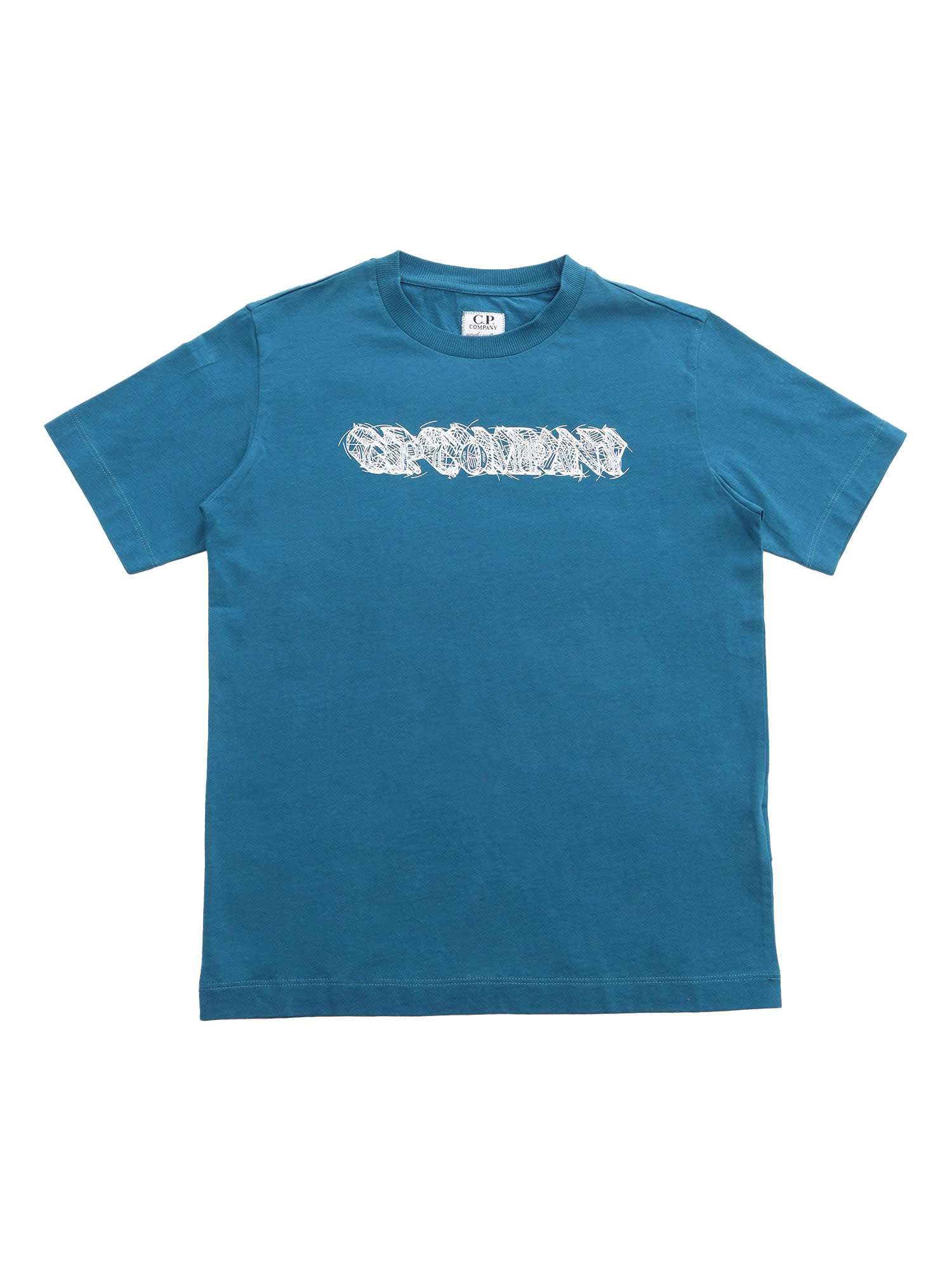 C. P. Company Undersixteen Blue T-shirt With Logo