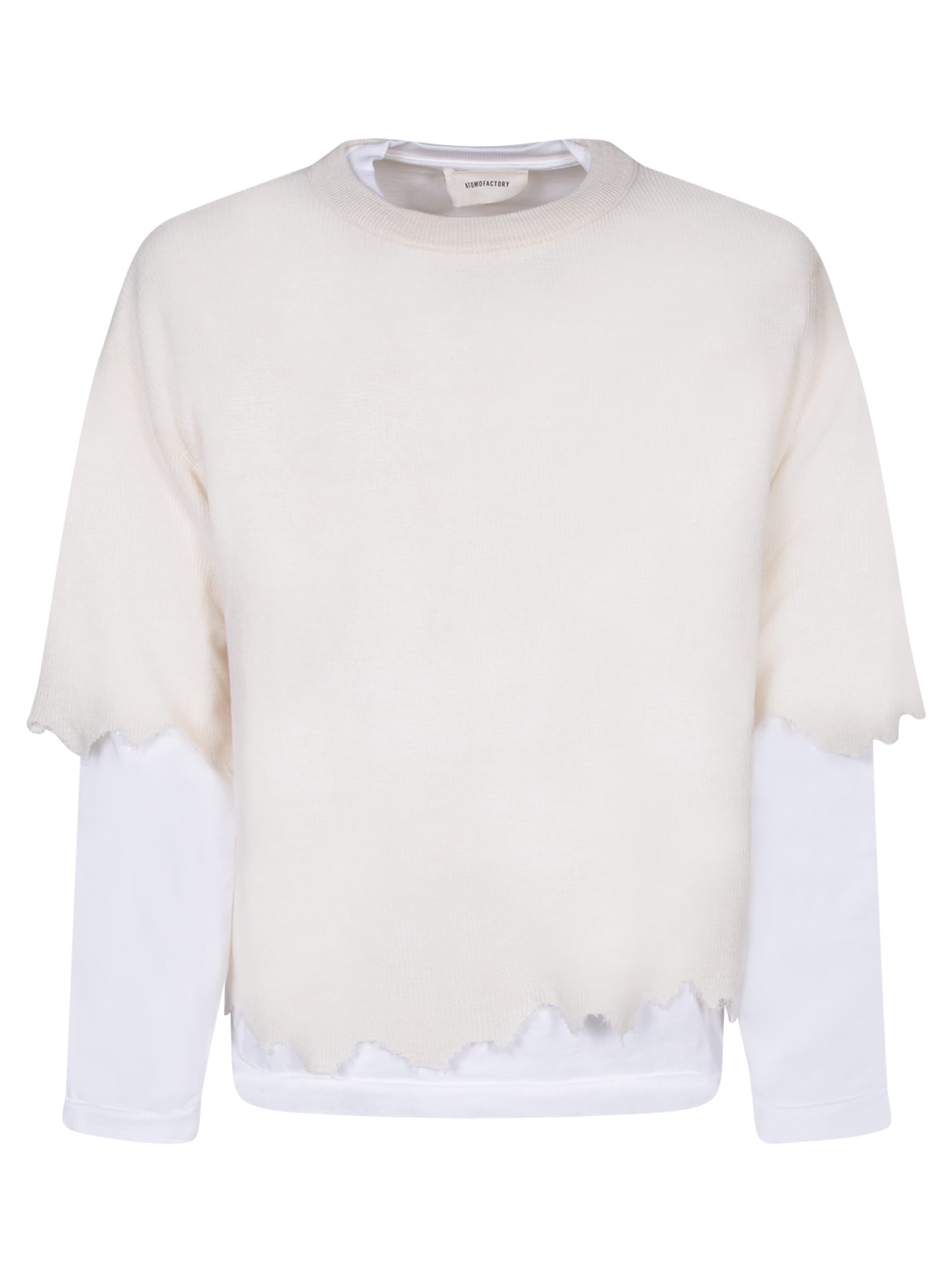Atomo Factory Cream Sweater With Slits
