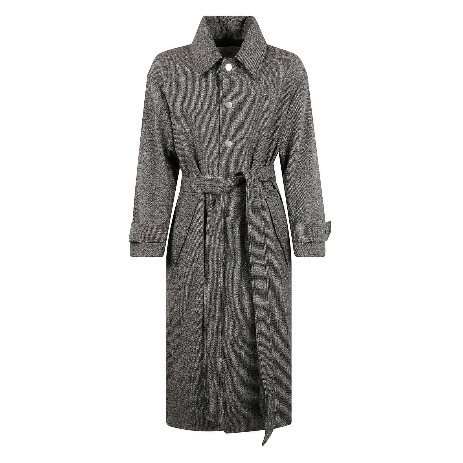Ami Alexandre Mattiussi Paris Long-sleeved Belted Coat