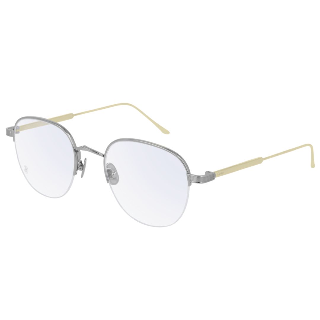 Cartier Eyewear Ct0164o003 Ruthenium Gold Transp