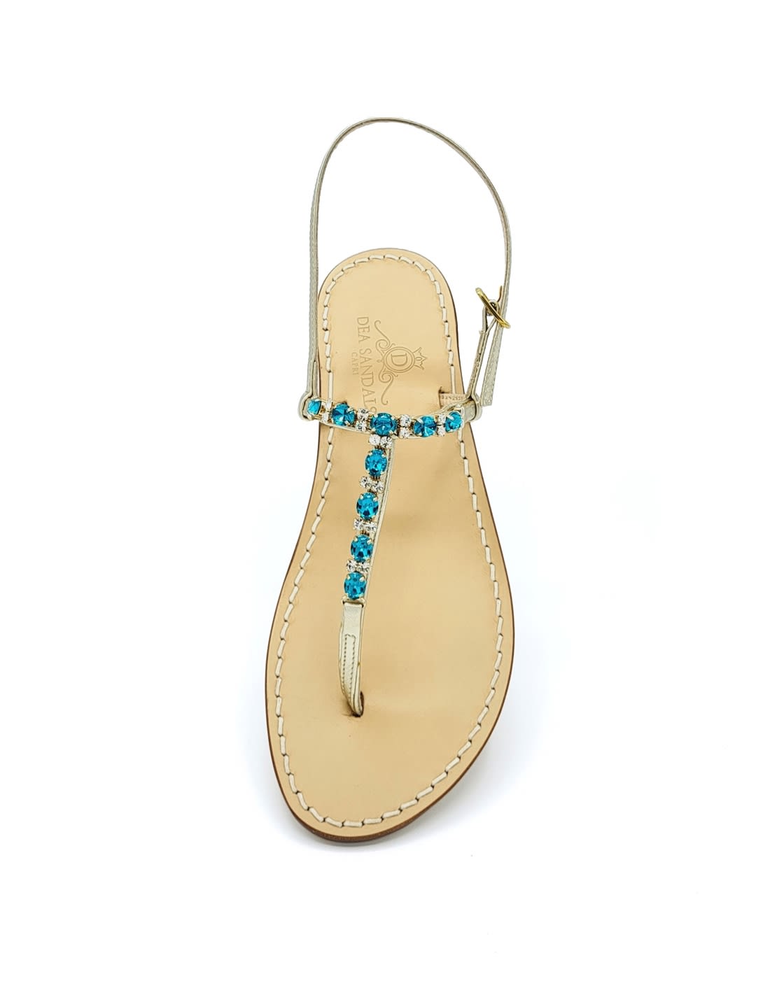 Dea Sandals Sibilla Green Amber Jewel Sandals