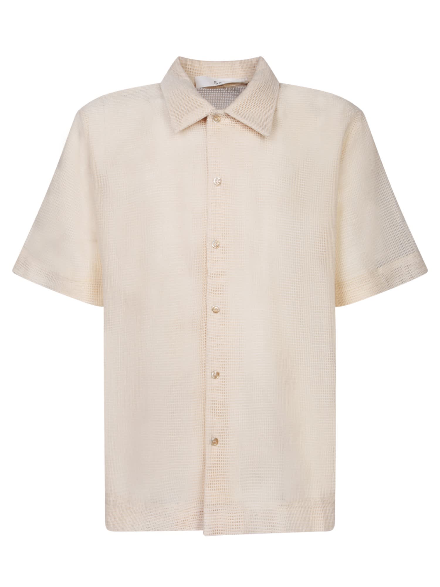 Séfr Noam Beige Textured Shirt