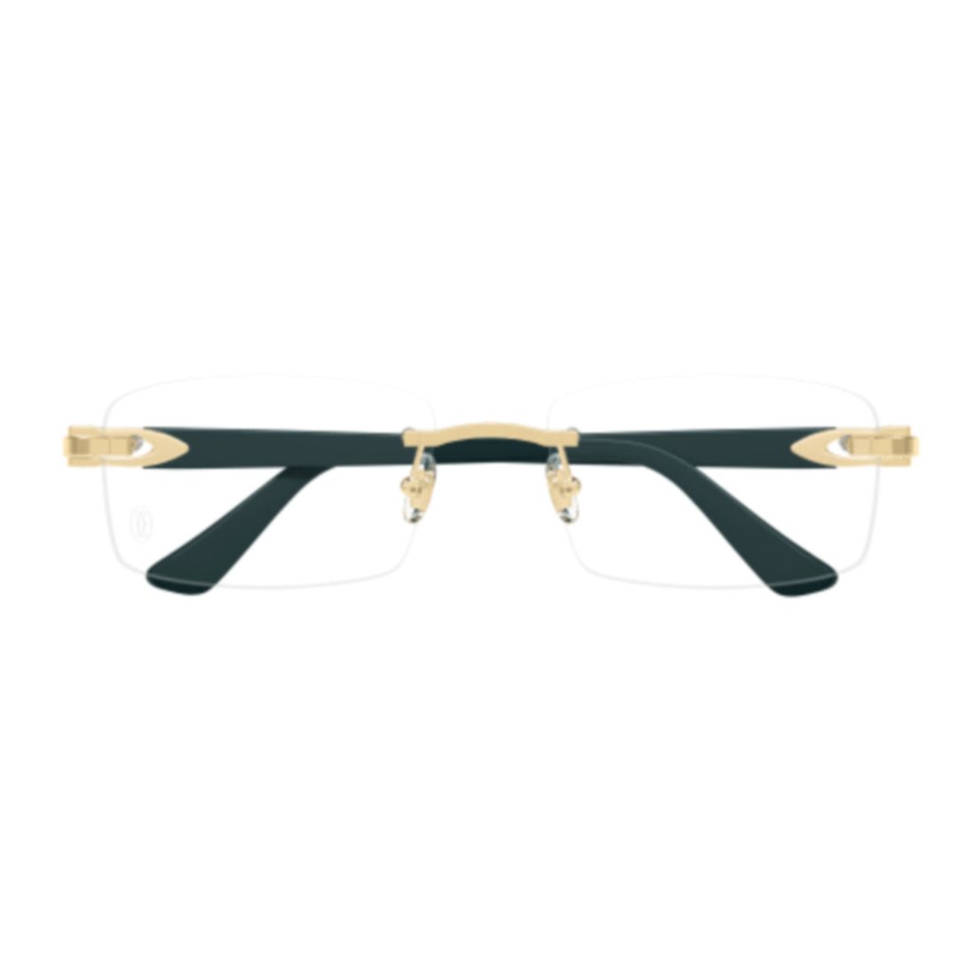Cartier Eyewear Ct0287o-009 Gold-green-transparent