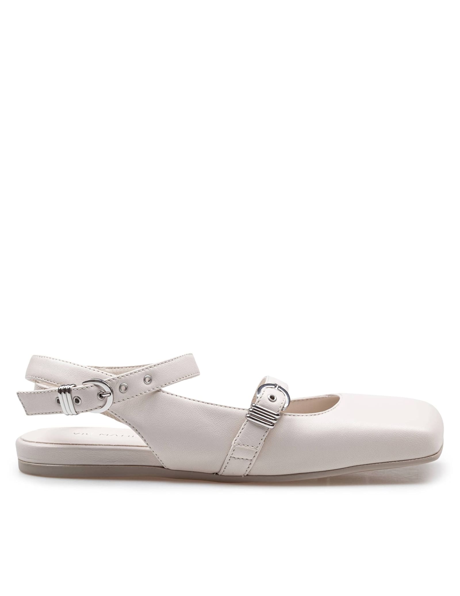 Vic Matié Ballerina Shoes Square Closed Chanel In Nappa Color Bone