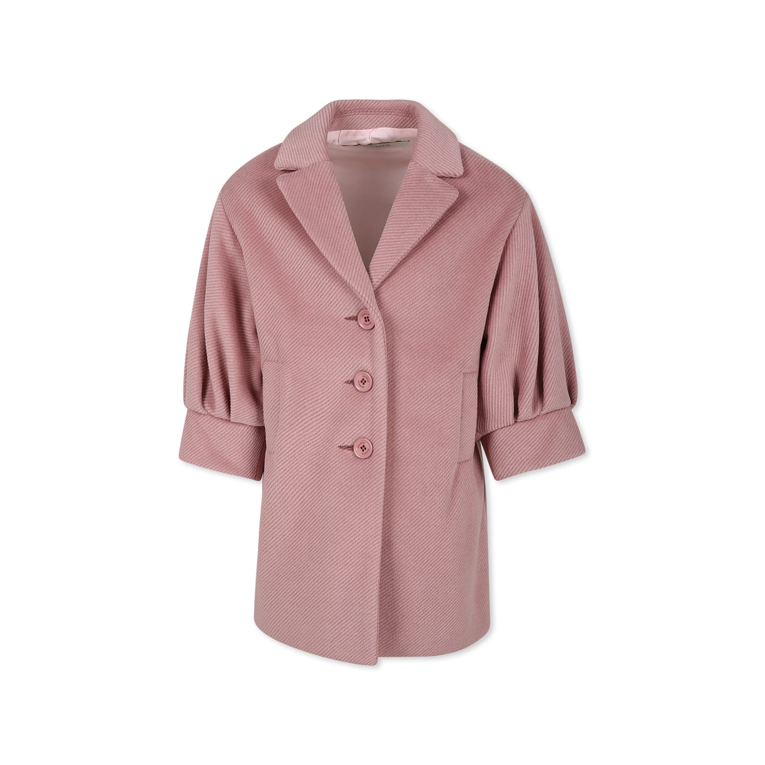 Simonetta Pink Coat For Girl