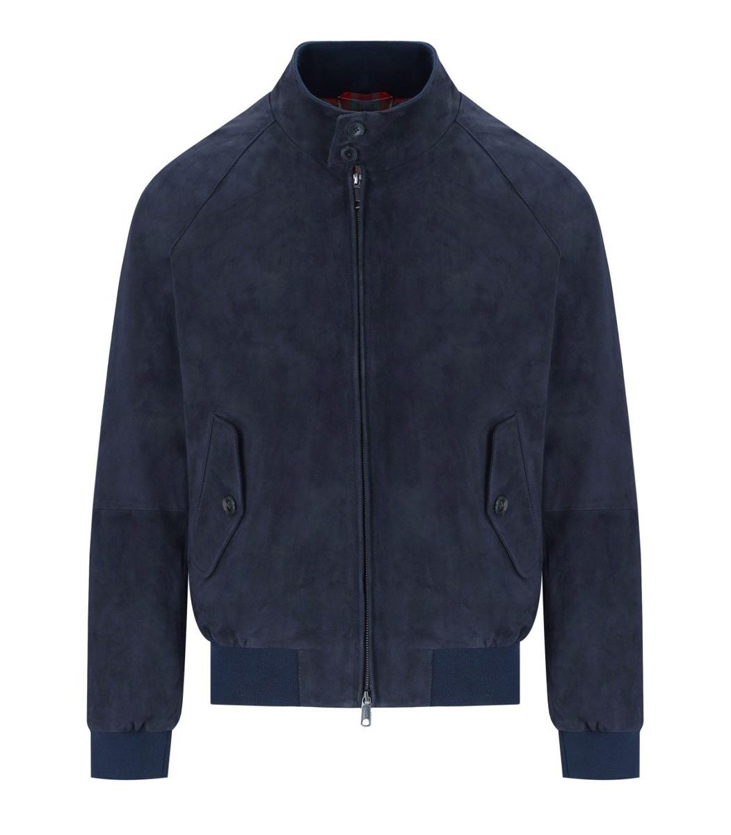 Baracuta G9 麂皮藏青色飞行夹克