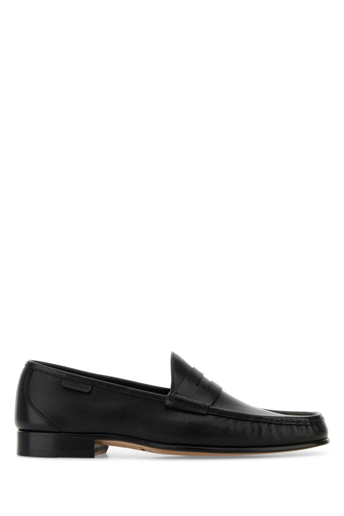 Tom Ford Black Leather Loafers
