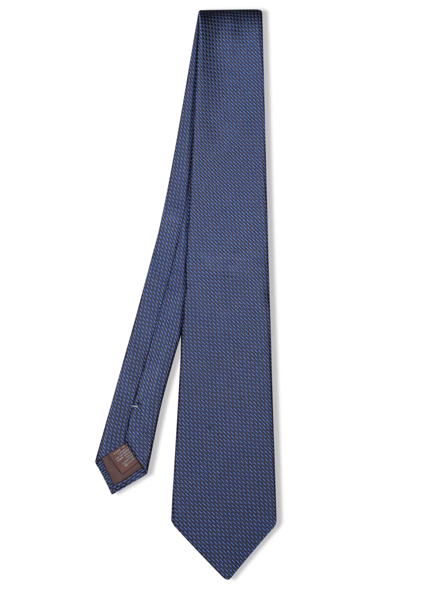 Canali Patterned Black/blue Tie