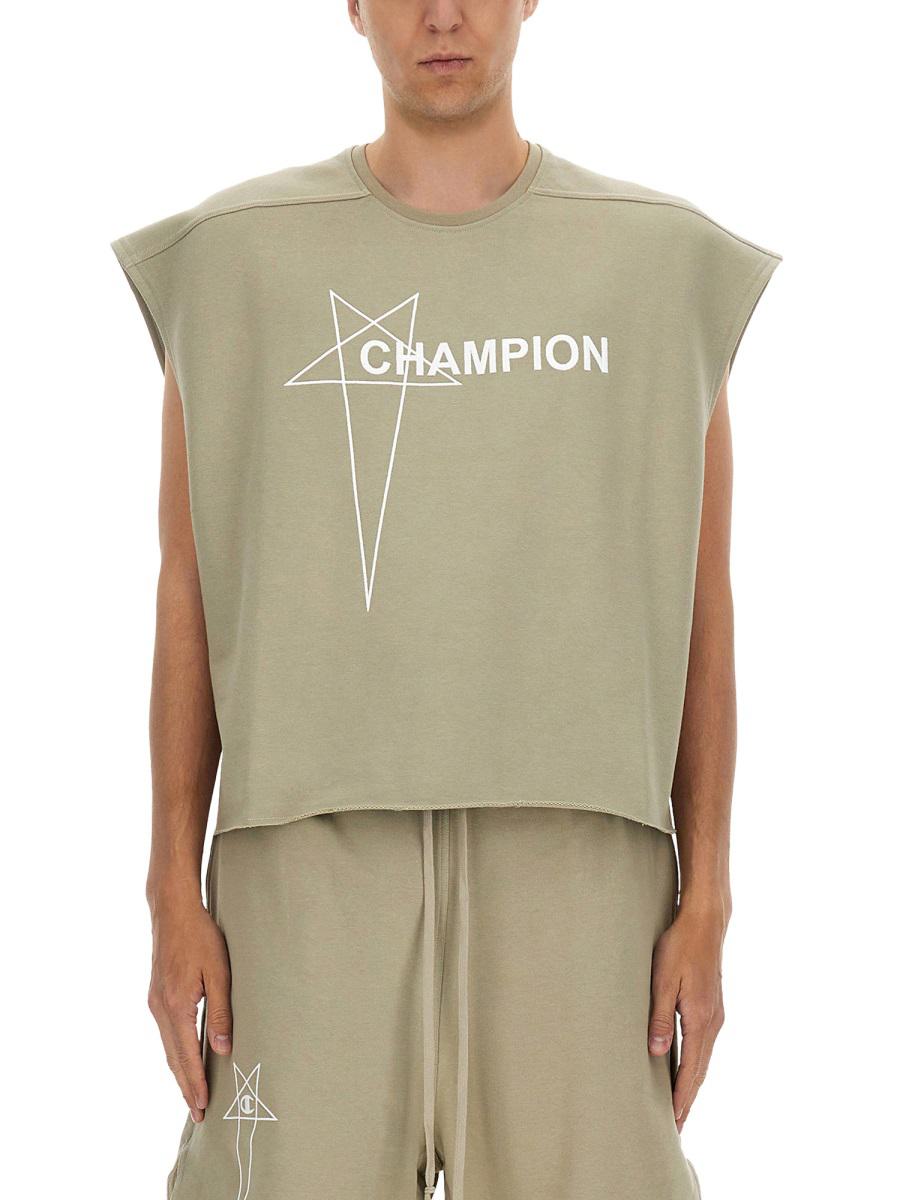 Rick Owens X Champion Cropped Micro Tatlin T-Shirt