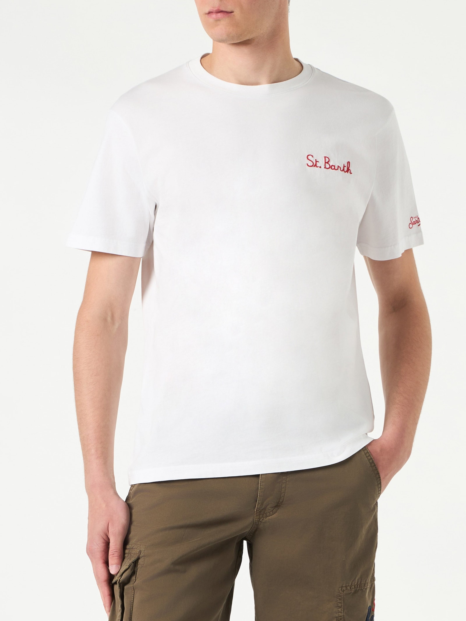 MC2 Saint Barth Man Cotton T-shirt With Bart Angel Print The Simpsons Special Edition