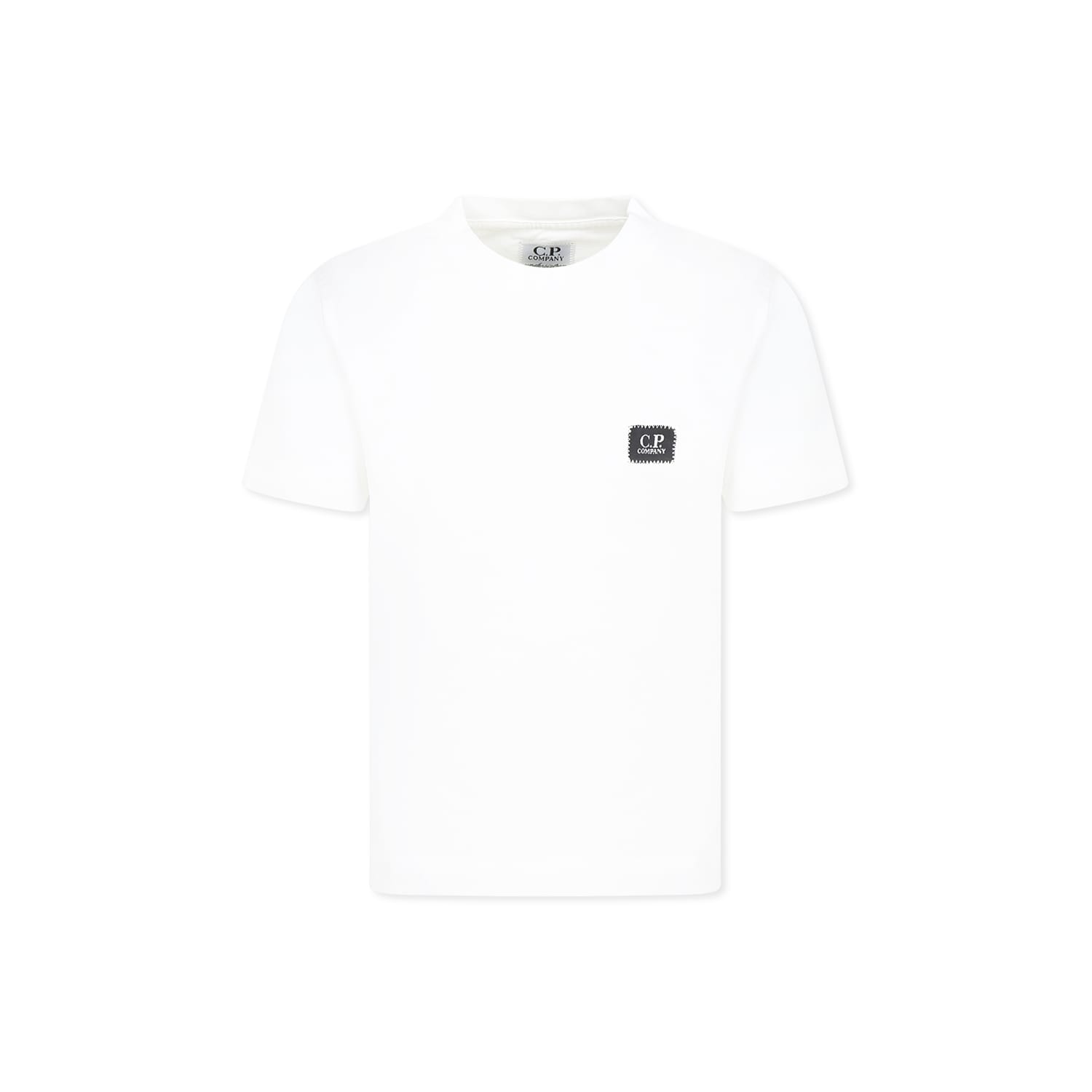 C. P. Company Undersixteen White T-shirt For Boy With Logo