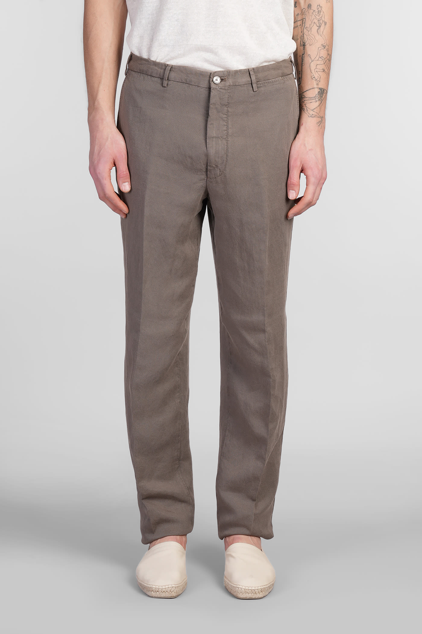 Santaniello Flip Ffevo Pants In Taupe Cly