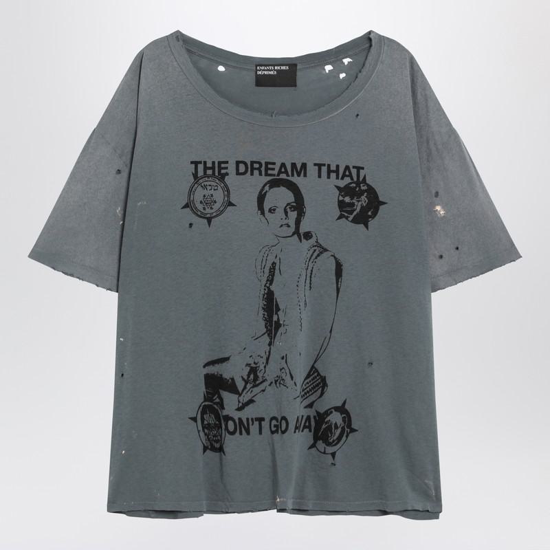 Enfants Riches Déprimés Vintage-Effect T-Shirt With Print And Distressing