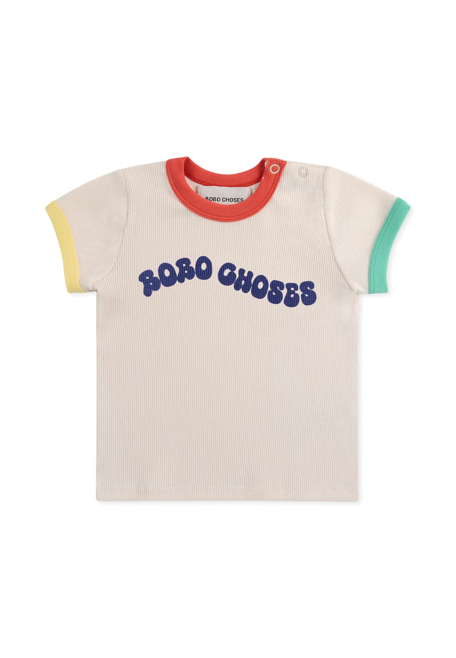 Bobo Choses Ivory T-shirt For Babykids With Logo