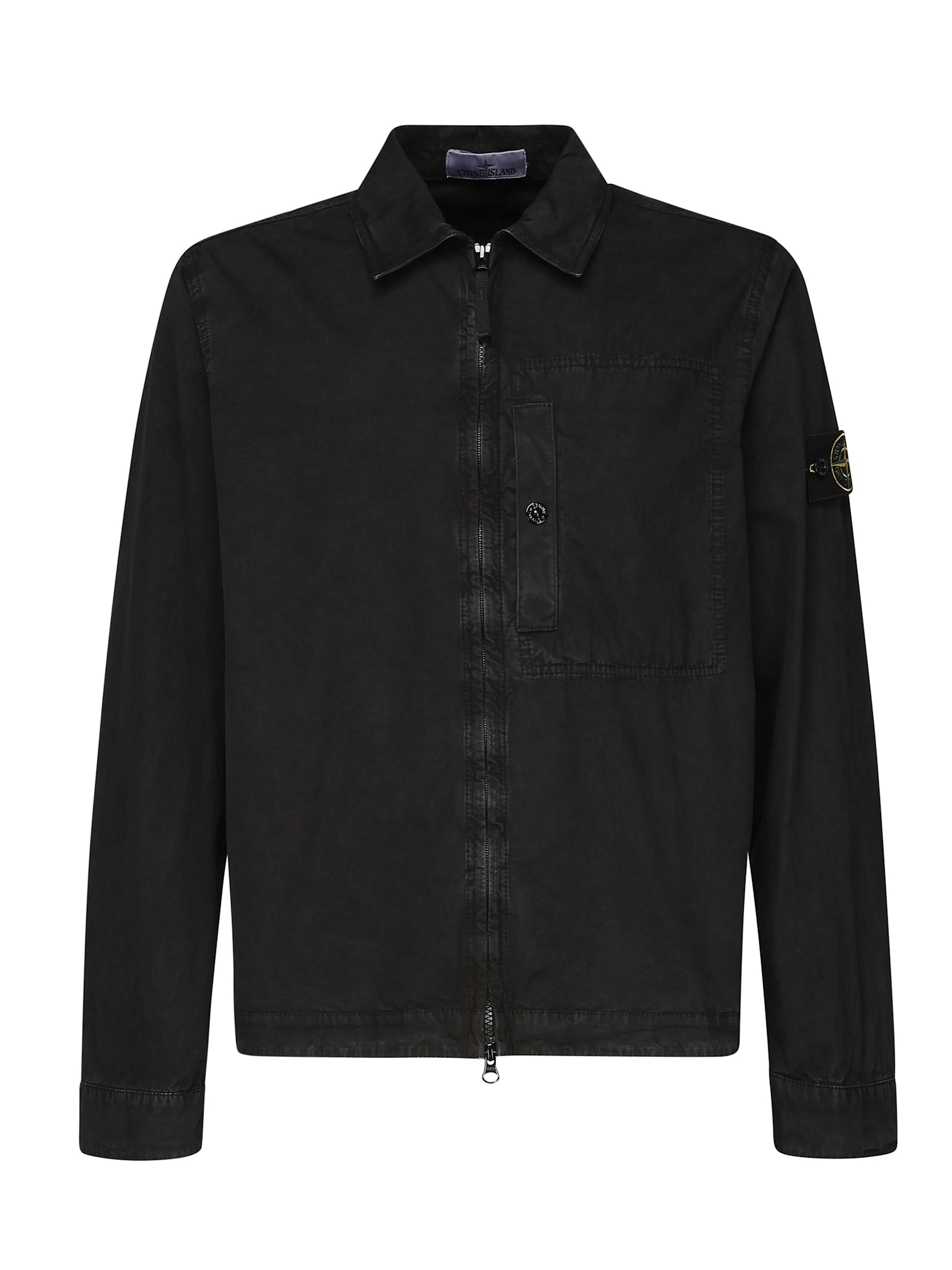 Stone Island Compass Patch Zip-up Shirt Jacket