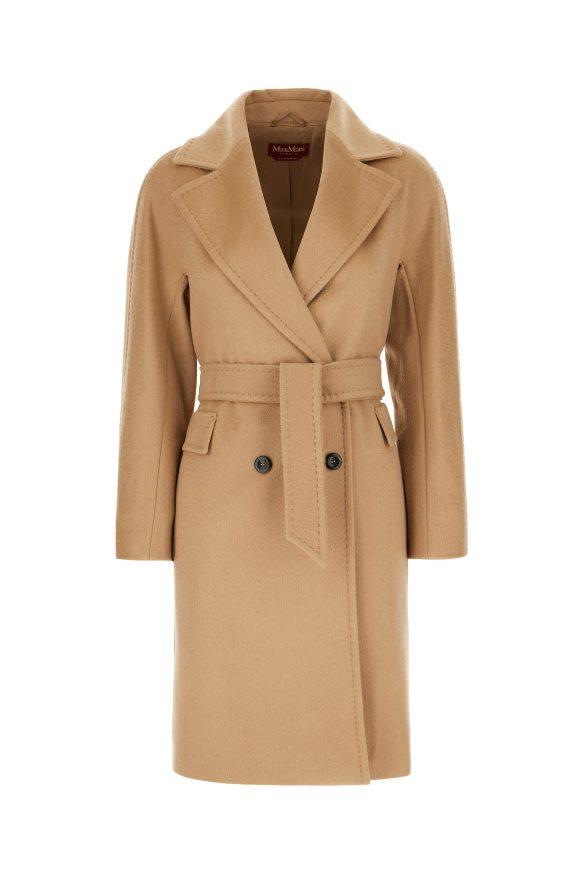 Max Mara Studio Beige Cashmere Blend Coat