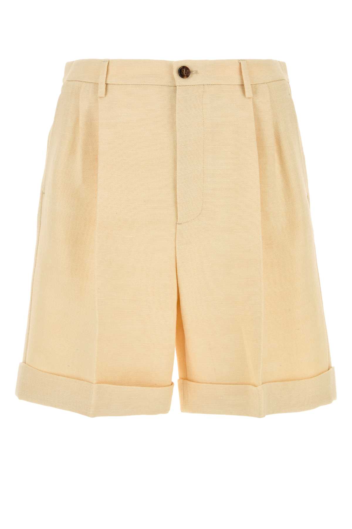 Valentino Cream Jute Bermuda Shorts