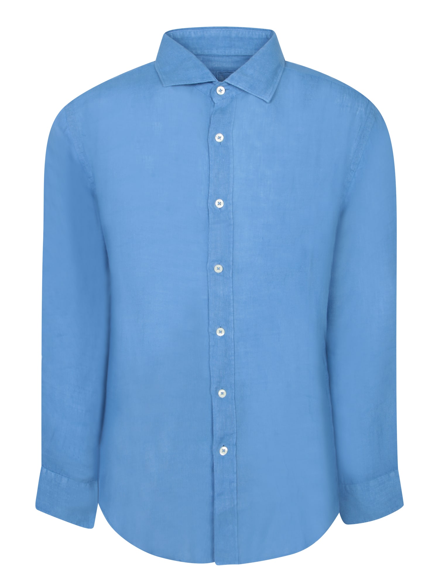 120% Lino Slim Fit Shirt In Indigo