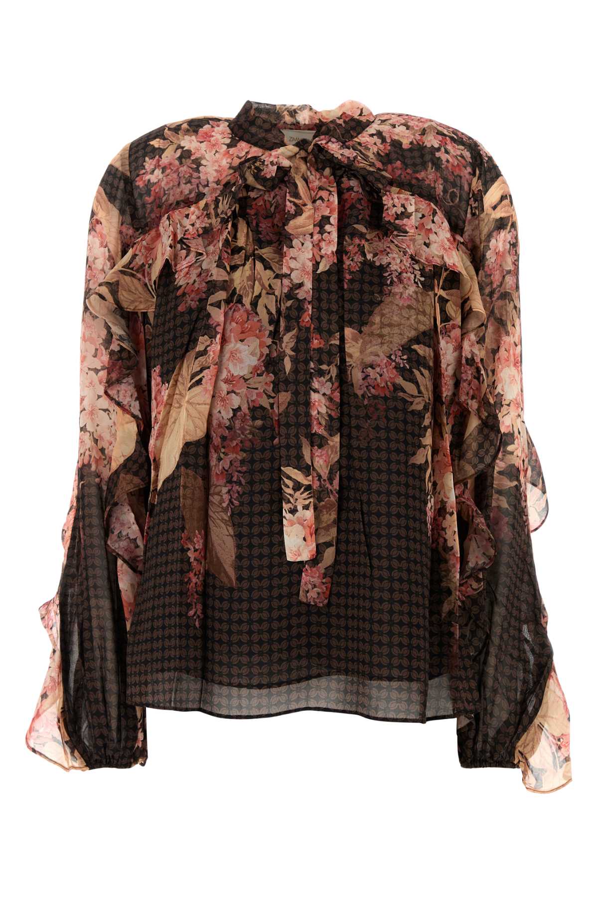 Zimmermann 印花雪纺闪耀衬衫