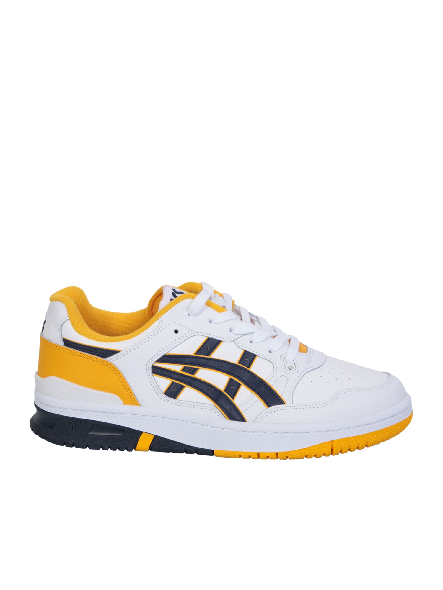 Asics White And Blue Ex89 Sneakers