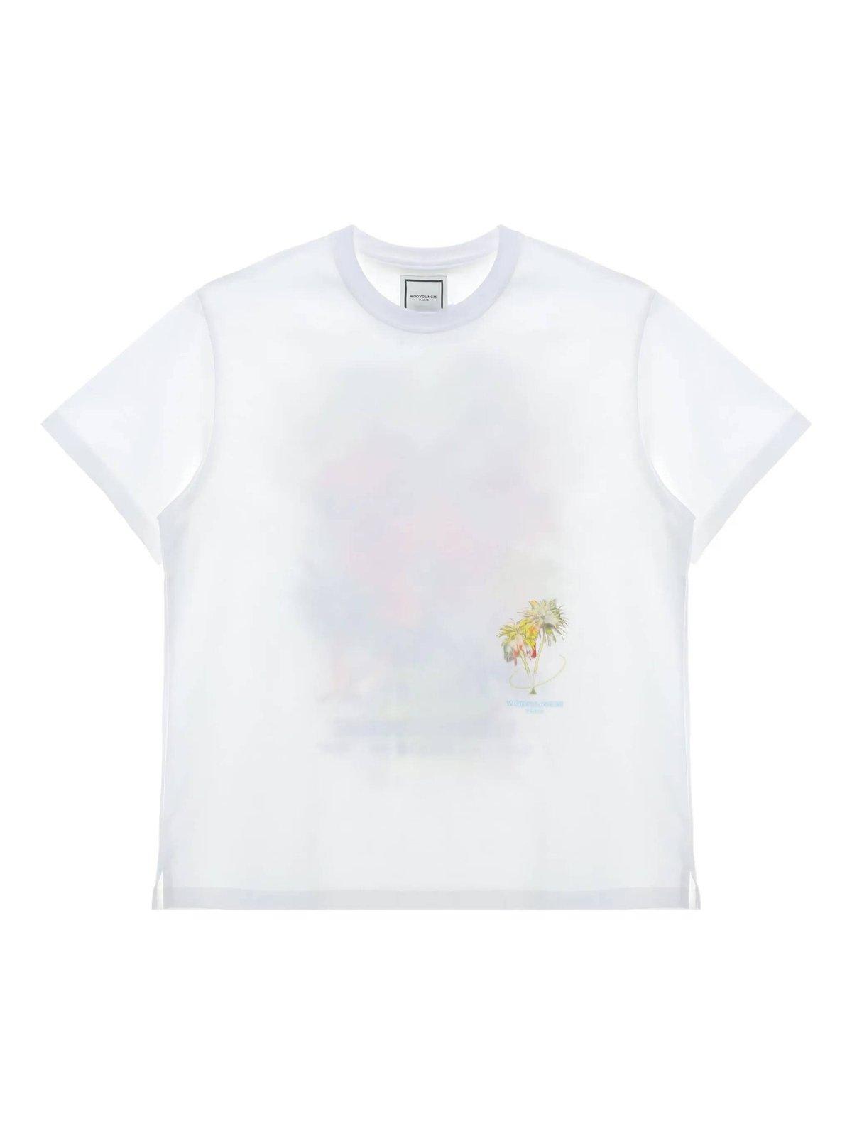 WOOYOUNGMI Graphic Crew Neck T-shirt