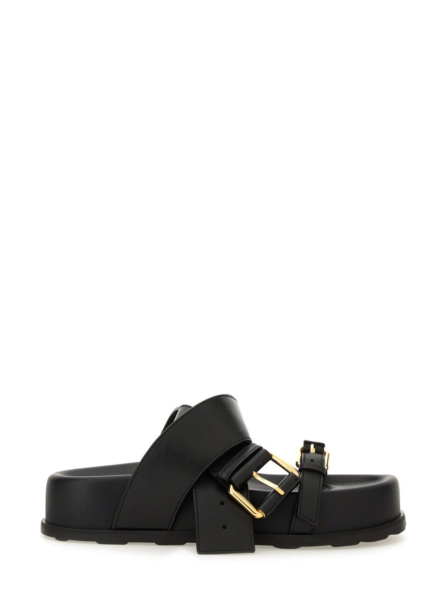 Moschino 编织搭扣凉鞋