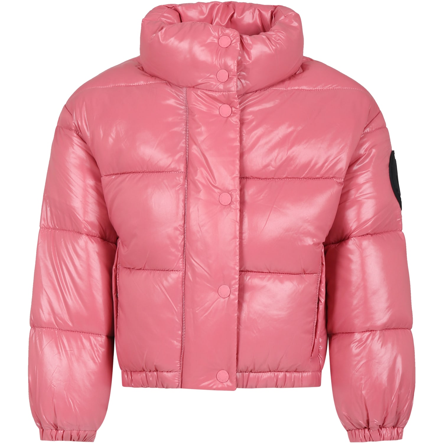 Save the Duck Pink Jacket For Girl With Logo